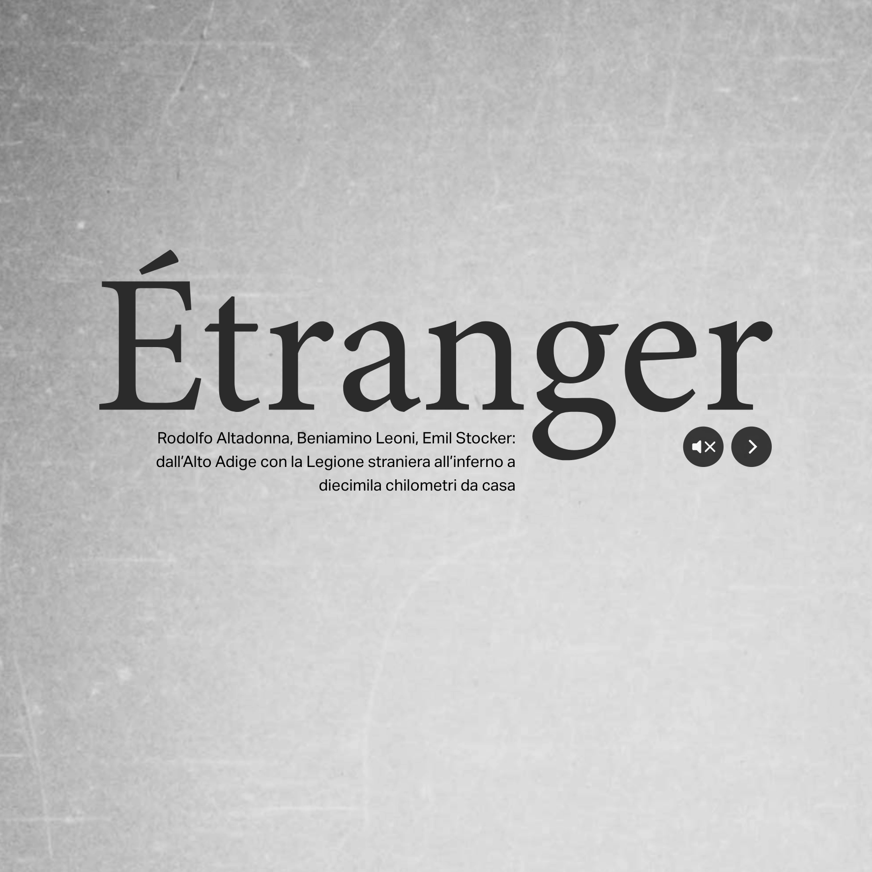 Homepage mostra Étranger